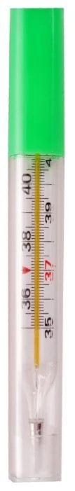 Термометр Meridian Ртутный медицинский (стеклянный в пластиковом футляре)