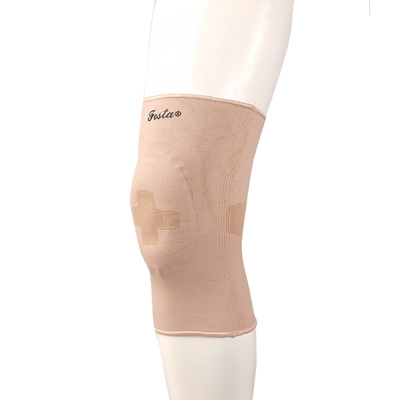 F 1601 Бандаж эластичный для фиксации коленного сустава с силик.вставкой р. M  Крем