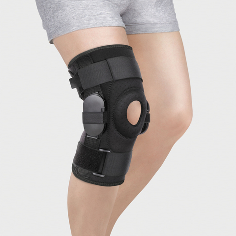 KS-RPA Бандаж "ЭКОТЕН": на коленный сустав с шарниром (регул.угла наклона), Черный, L, 44-50 см аэро