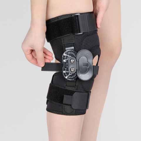 KS-RPA Бандаж "ЭКОТЕН": на коленный сустав с шарниром (регул.угла наклона),Черный, XL, 48-54 см аэро