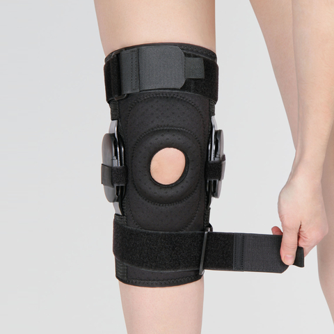 KS-RPA Бандаж "ЭКОТЕН": на коленный сустав с шарниром (регул.угла наклона), Черный, L, 44-50 см аэро