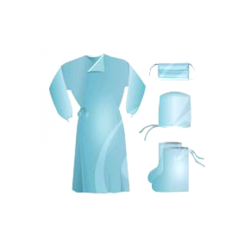 Комплект одежды для хирурга KX-318 с усиленной защитой ГЕКСА одноразовый стер. 4 предмета 