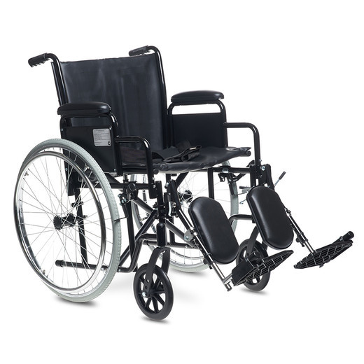 Кресло коляска (инвалидное) H-002 (20) 51см, до 150 кг (литые колеса) 