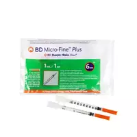 Шприц BD Micro-Fine plus инсулин. 0,5мл U-100  0,25х6мм - 31G (неделимая упаковка 10 шт)