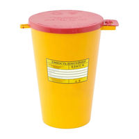 Емкость контейнер для сбора игл 1л кл. Б (желтый) "Респект"