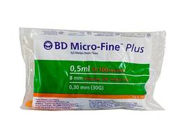 Шприц BD Micro-Fine plus инсулин. 0,5мл U-100  0,30х8мм - 30G №, шт(неделимая упаковка 10 шт)