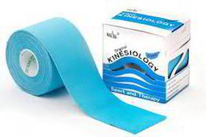 Лейкопластырь Nasara Tape 5см х500см (Голубой) для кинезио тейпирования ,Корея